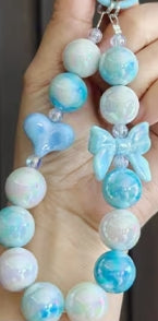 Glass Beads Bows and Hearts