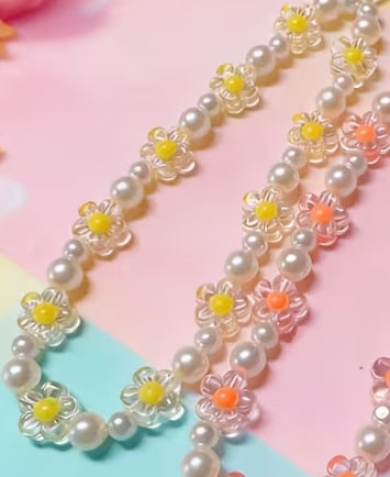 Floral Acrylic Bead phone strap