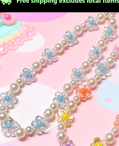 Floral Acrylic Bead phone strap