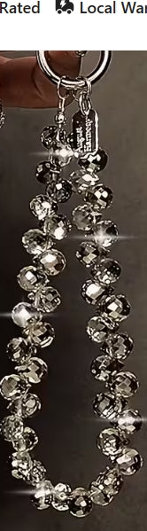 Luxurious Round Rhinestone Phone Lanyard