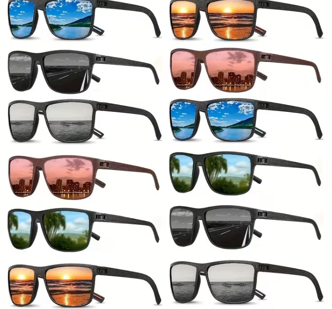 Square Silhouette Retro-Inspired Glasses-Paleshy