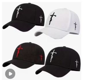 Cross Embroidered Faith Baseball Cap