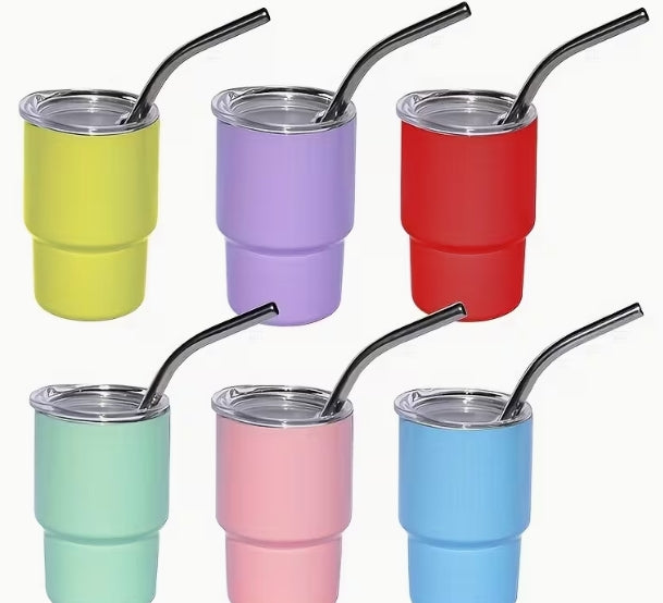 Mini Stainless-Steel Tumbler with Straw