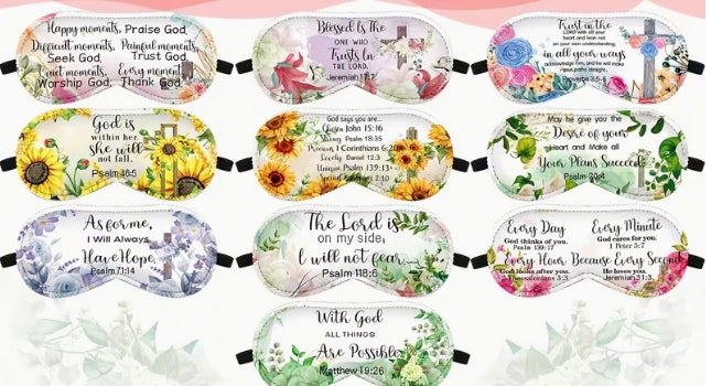 Inspirational-Christian-Themed Eye Masks
