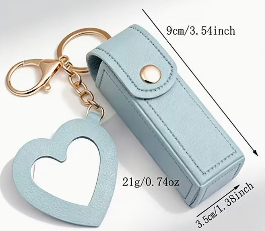Lipstick Faux Leather one button holder