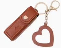 Lipstick Faux Leather one button holder