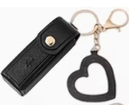 Lipstick Faux Leather one button holder