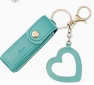 Lipstick Faux Leather one button holder