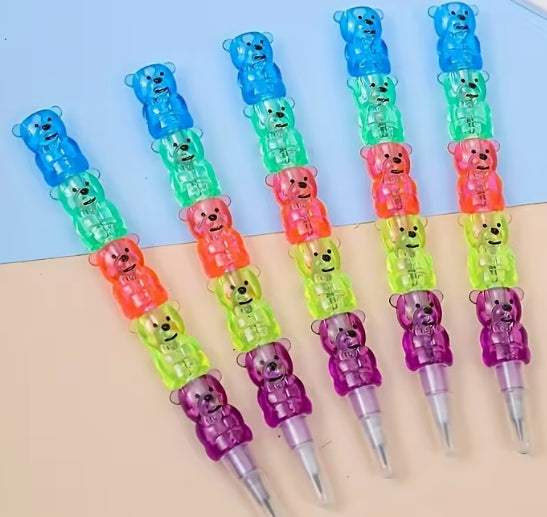 5 in 1 Stackable Bear Pencils