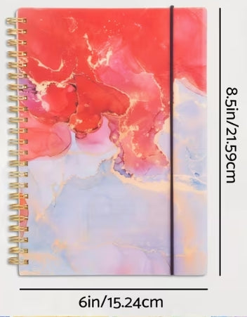 Marbled Spiral Bound Hard cover Notebook A5