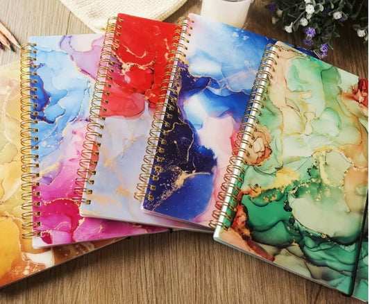 Marbled Spiral Bound Hard cover Notebook A5