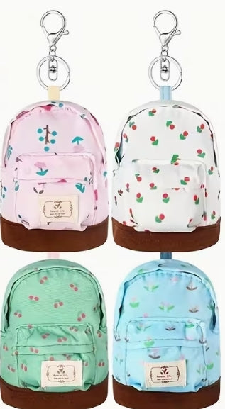 Mini Backpack with Flower Pattern