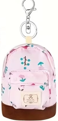 Mini Backpack with Flower Pattern