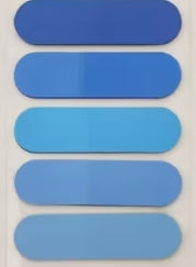 Colorful rounded sticky index tabs 5 shades