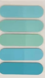 Colorful rounded sticky index tabs 5 shades