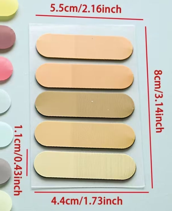 Colorful rounded sticky index tabs 5 shades