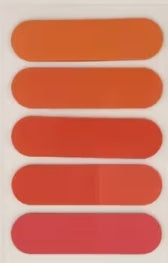 Colorful rounded sticky index tabs 5 shades