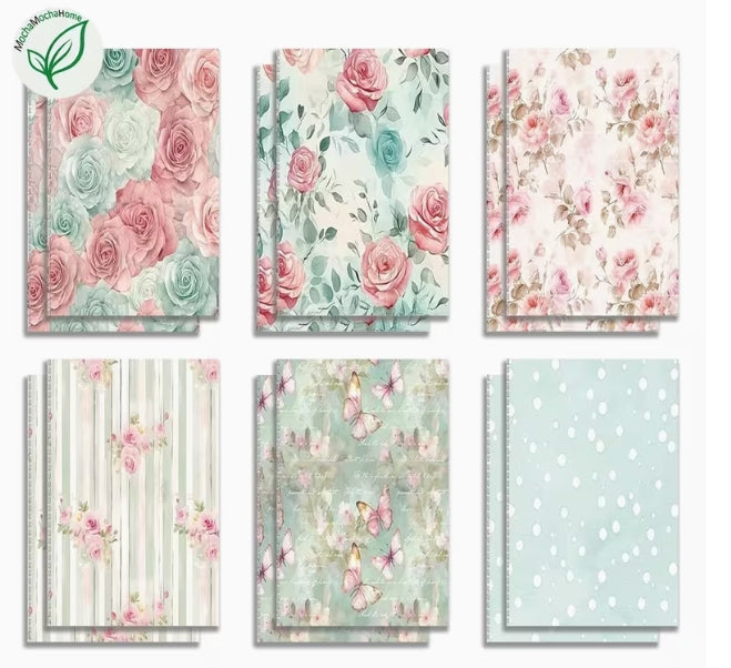 DANPERJI Personal Vintage Floral Pocket Notebook
