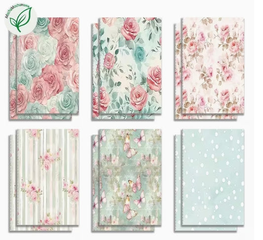 DANPERJI Personal Vintage Floral Pocket Notebook
