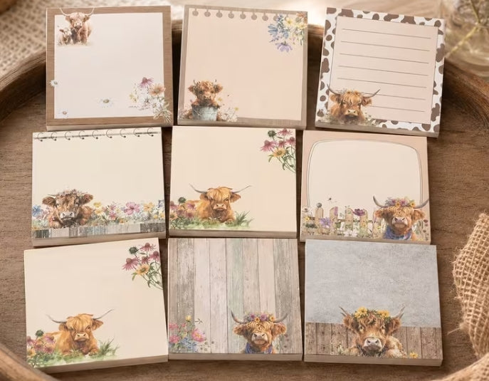 Highland Cow Sticky Notes 3.0X3.0inch