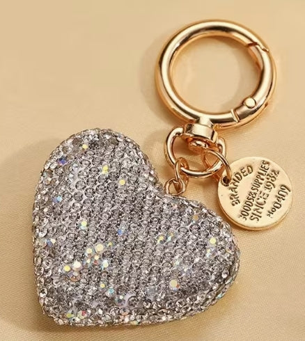 Solid Rhinestone Heart with Small Lanyard