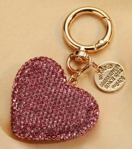 Solid Rhinestone Heart with Small Lanyard