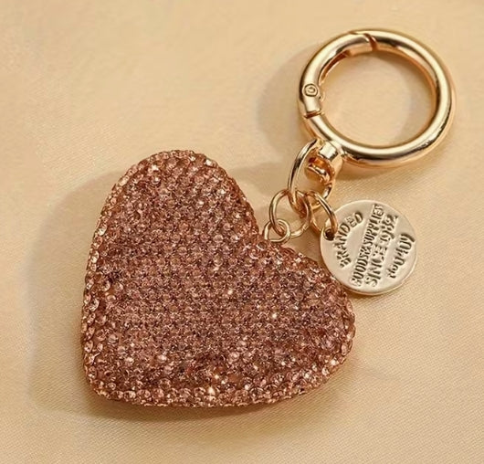 Solid Rhinestone Heart with Small Lanyard