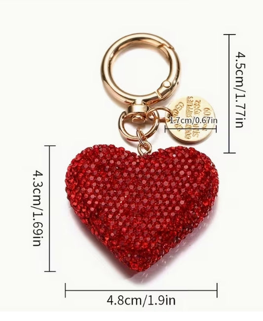 Solid Rhinestone Heart with Small Lanyard
