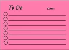 To Do Sticky notes with Date Wide