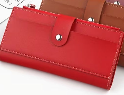 Long Card Zipper Wallet with Wristlet