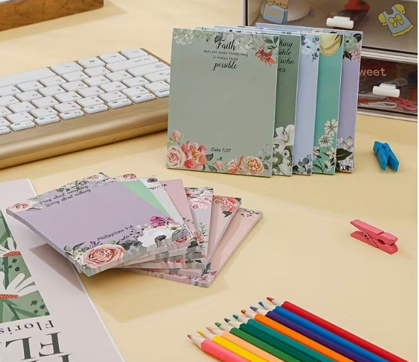 Floral Bible Notes] Self-Adhesive Bible Verse Notes