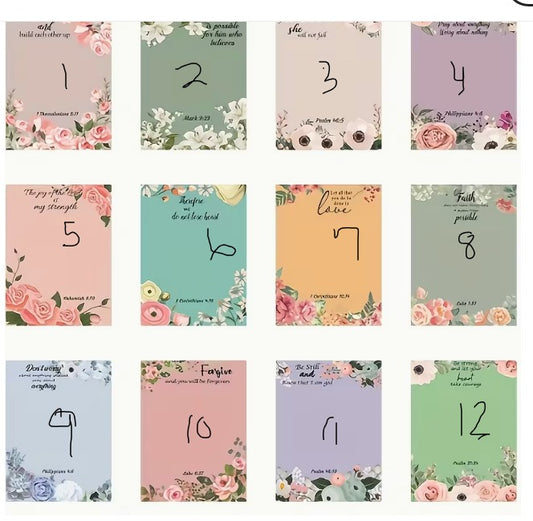Floral Bible Verse Sticky Notes – Self-Adhesive Scripture Notes for Journaling