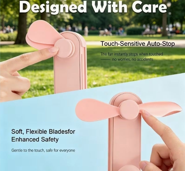 Portable Mini USB Fan, Handheld Desktop 2-in-1