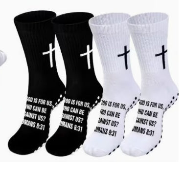 Men's Self-Adhesive Cross Grip Socks