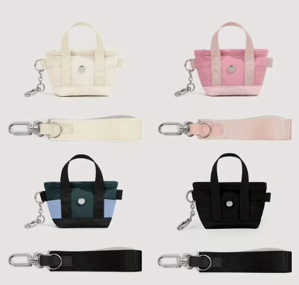 Mini Tote Wallet Bag with Lanyard