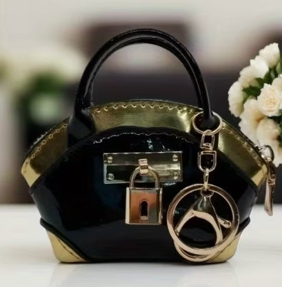 Gold Trim and Lock Mini Coin Purse