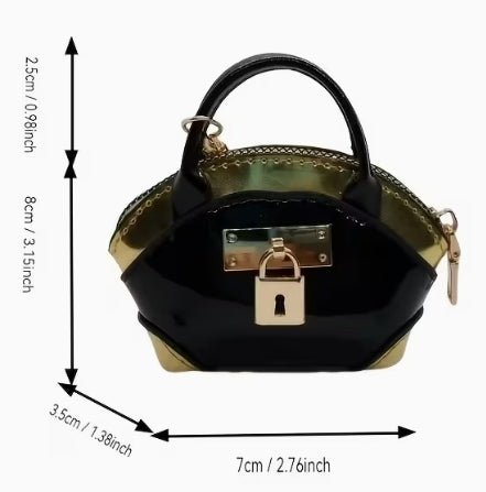 Gold Trim and Lock Mini Coin Purse