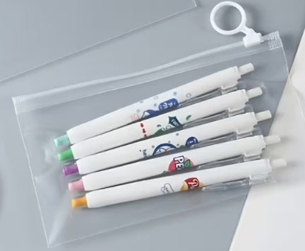 Clear Plastic zipper pencil bag