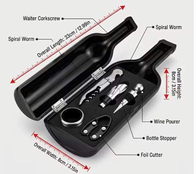 Wine Bottle Opener Set Wine Bottle Opener 5pcs Stainless Steel Wine box