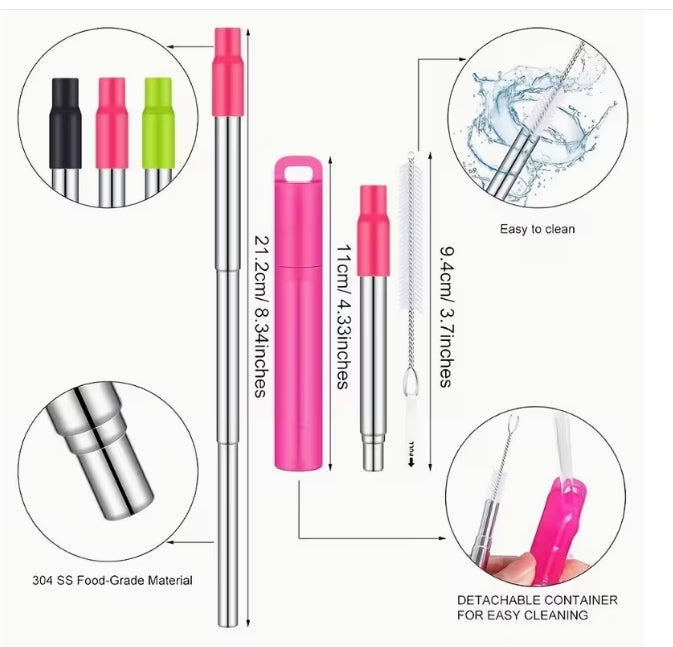 Reusable Retractable Straw