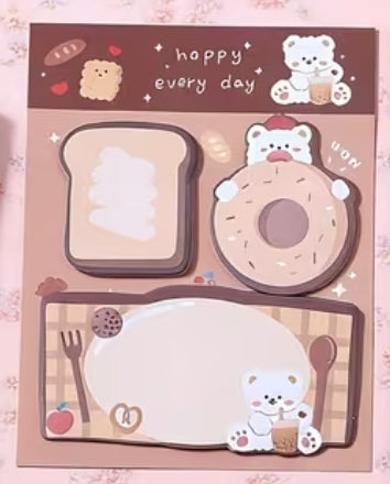 Cute Animal Sticky Notes 3 pk Set