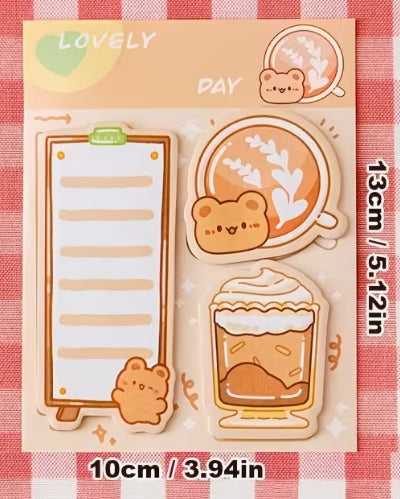 Cute Animal Sticky Notes 3 pk Set