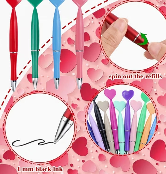Heart-Shaped Ballpoint Twist Pen