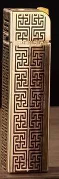 (No Butane) Windproof Lighter Creative Metal Disposable Lighter Retro Embossed Pattern