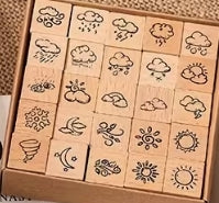 Mini wood weather seal stamp