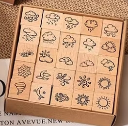 Mini wood weather seal stamp
