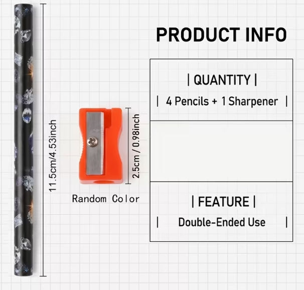 23pcs Rhinestone Picker Pencil Set