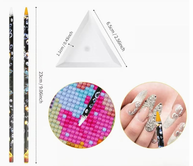 23pcs Rhinestone Picker Pencil Set