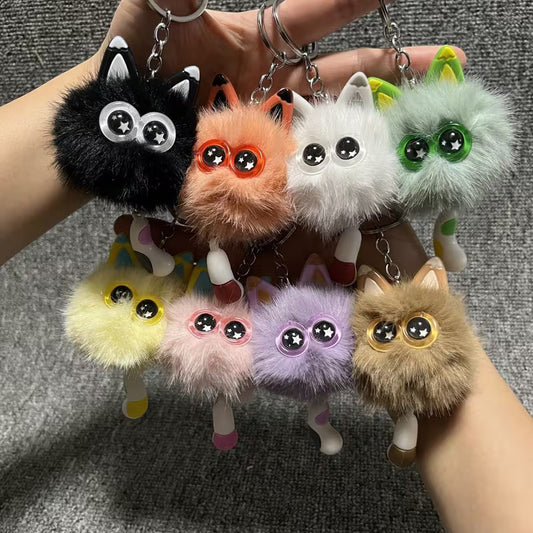 Big Eyed Cats Pom-Pom