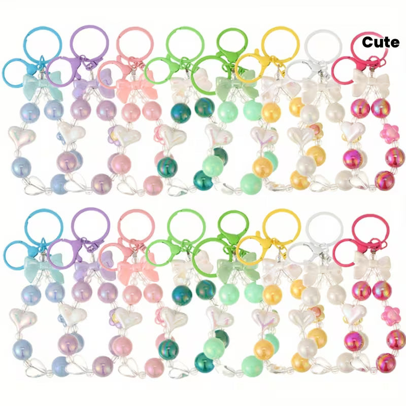 Glass Beads Bows and Hearts
